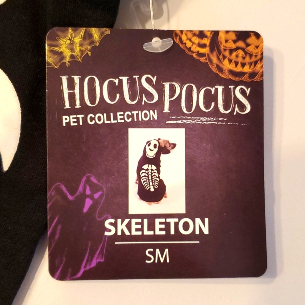 Hocus Pocus Pet Collection Skeleton Costume (various sizes) NWT